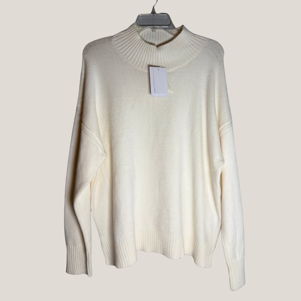 Women's Magashoni Cream Sweater, XL
